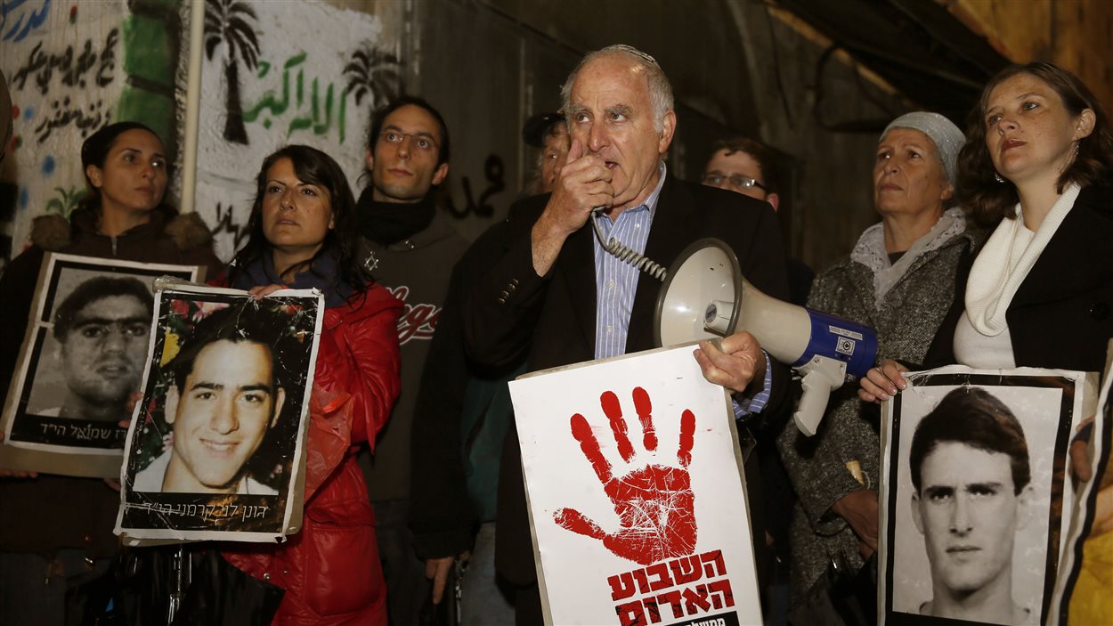 Des manifestants israéliens opposés à la libération des détenus palestiniens
