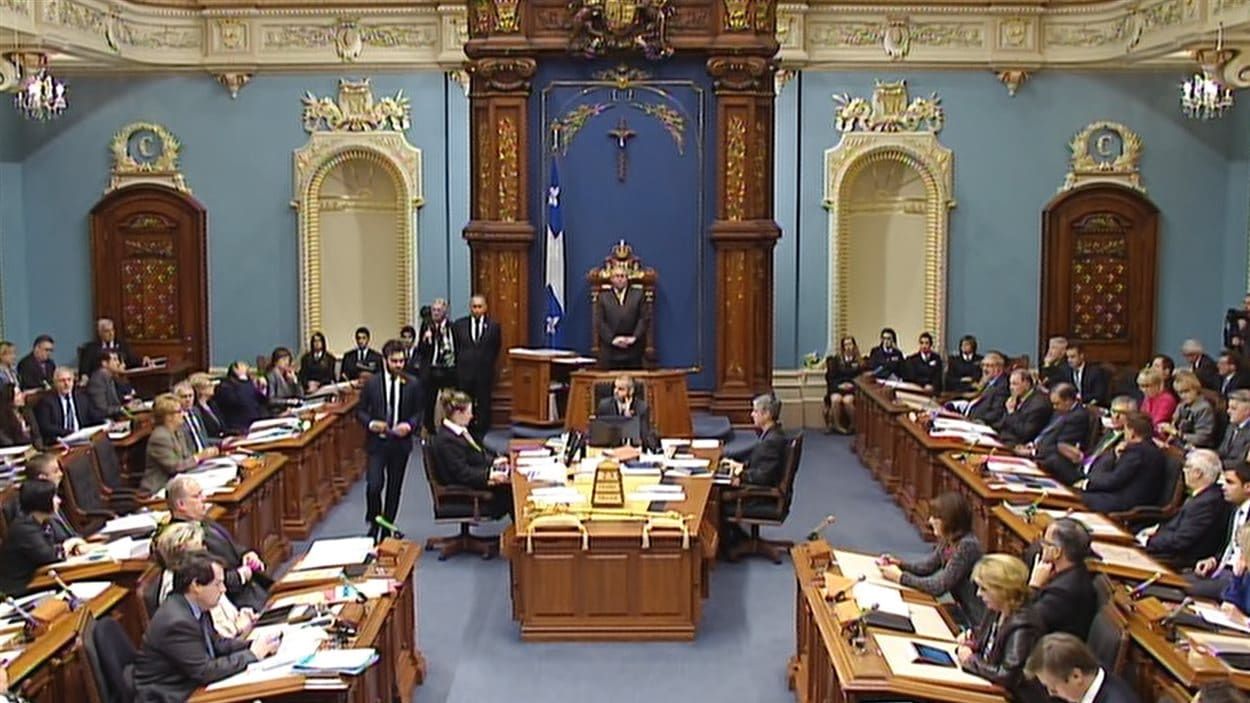 Les députés au salon bleu de l'Assemblée nationale (23 octobre 2013)