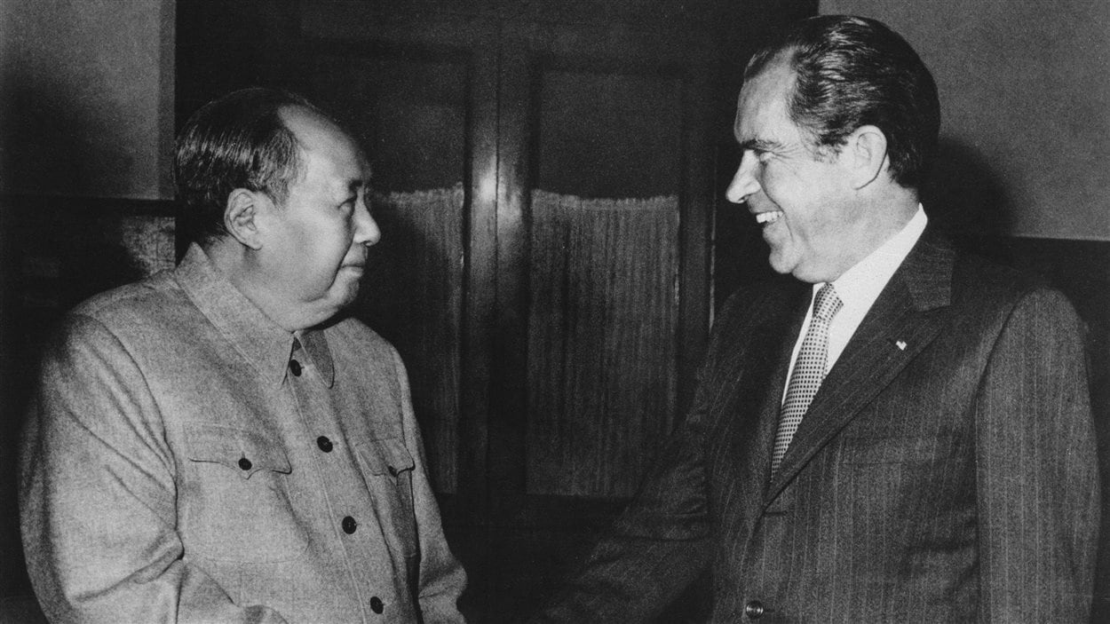 Rencontre à Pékin entre Mao Tse-Tung et Richard Nixon, le 21 février 1972