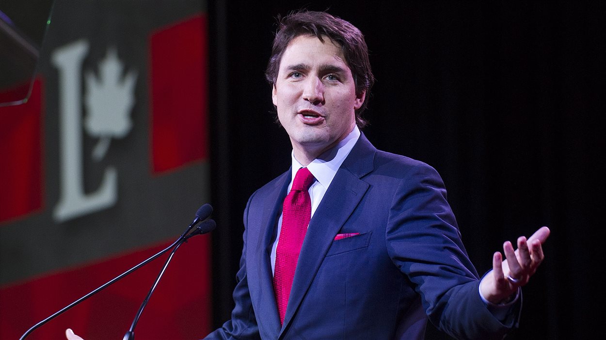 Justin Trudeau livre son discours d'ouverture au congrès du Parti libéral du Canada.