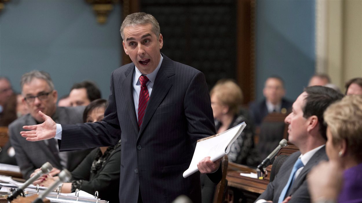 Le ministre des Finances, Nicolas Marceau, au moment de déposer son budget