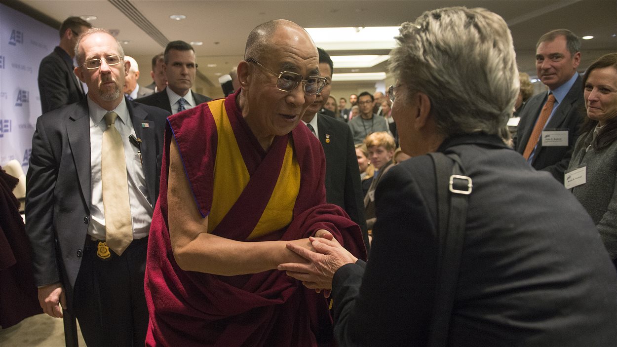Le dalaï-lama en visite à l'American Enterprise Institute, à Washington, le 20 février 2014