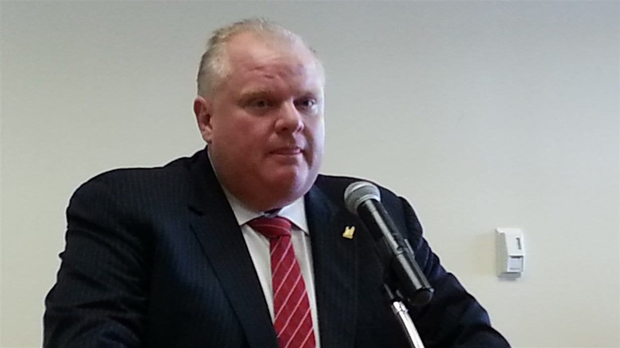 Le maire de Toronto, Rob Ford, s'adresse aux médias à Ottawa mercredi.