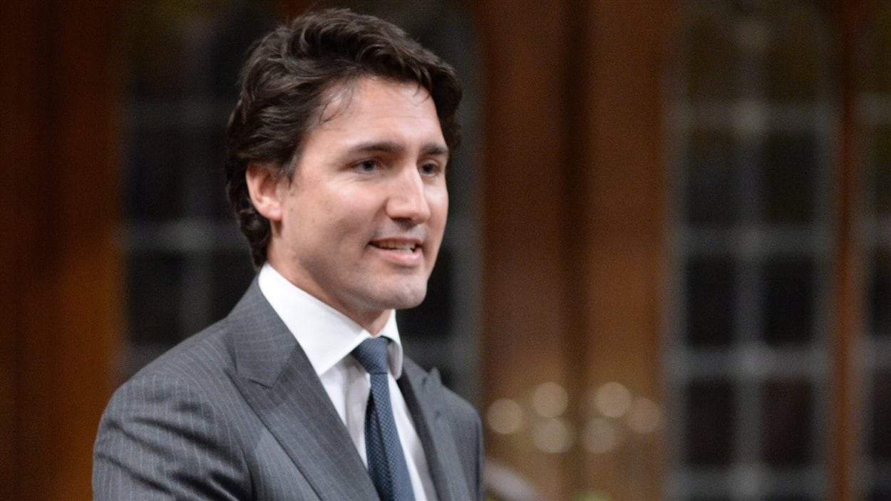 Le chef du Parti libéral du Canada Justin Trudeau pendant la période de question au Parlement, le 25 février 2014