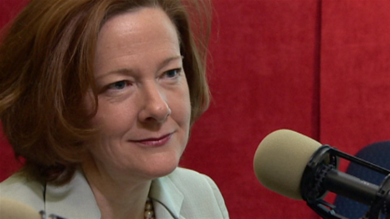 Alison Redford lors d'une entrevue mardi à CBC