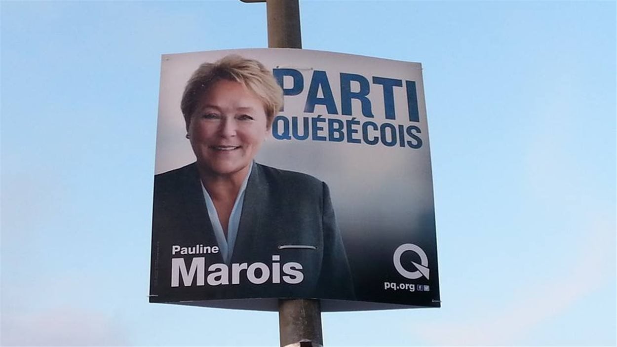 Une affiche électorale de Pauline Marois