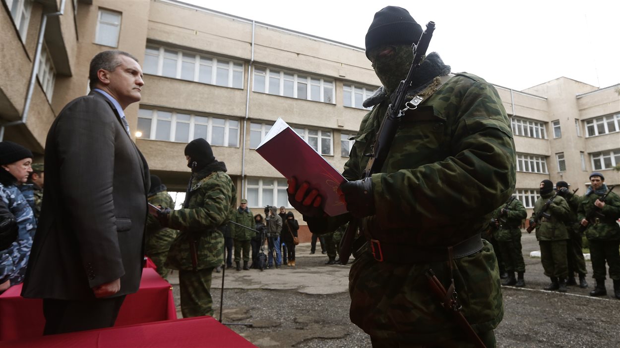 Le premier ministre de Crimée, Sergei Aksyonov, à Simféropol.