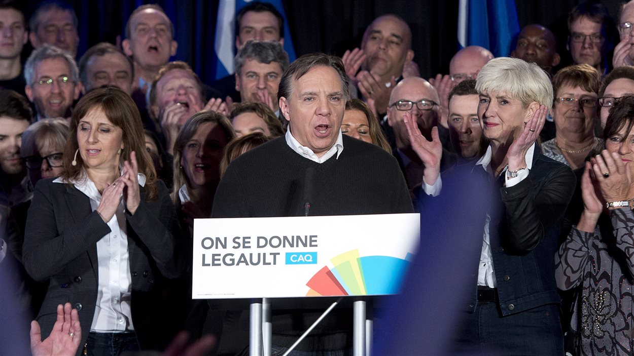 Le chef de la CAQ, François Legault, le dimanche 16 mars, à Repentigny