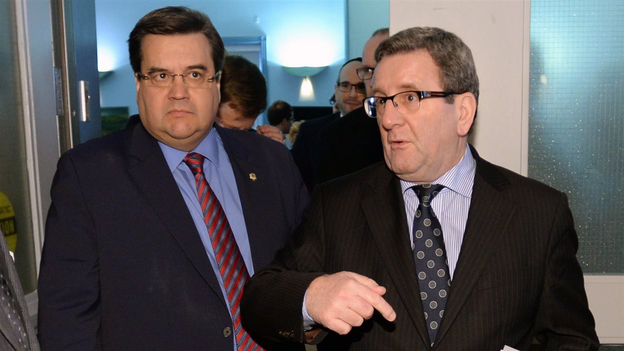 Les maires Denis Coderre et Régis Labeaume à Ottawa