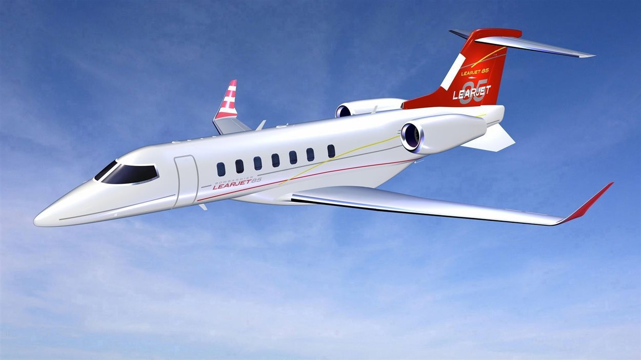 Un plan du Learjet 85, un appareil de Bombardier. (archives)
