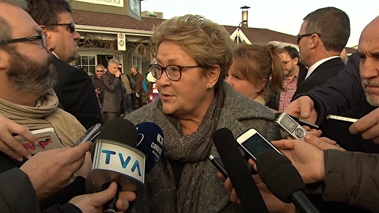 Pauline Marois en point de presse