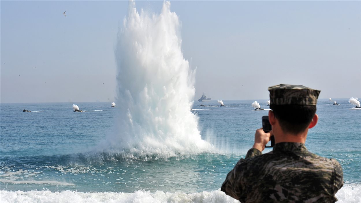 La Corée du Sud procède à des exercices militaires conjoints avec les États-Unis.