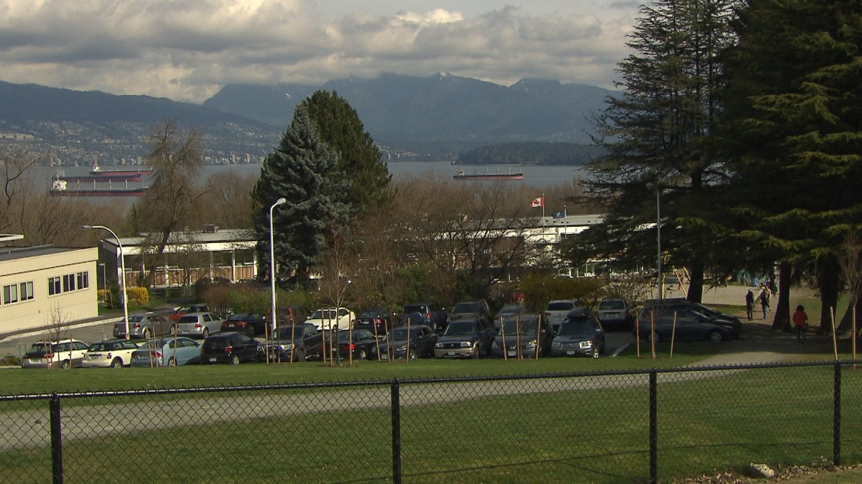 La vue du terrain de la garnison Jericho dans l'ouest de Vancouver.