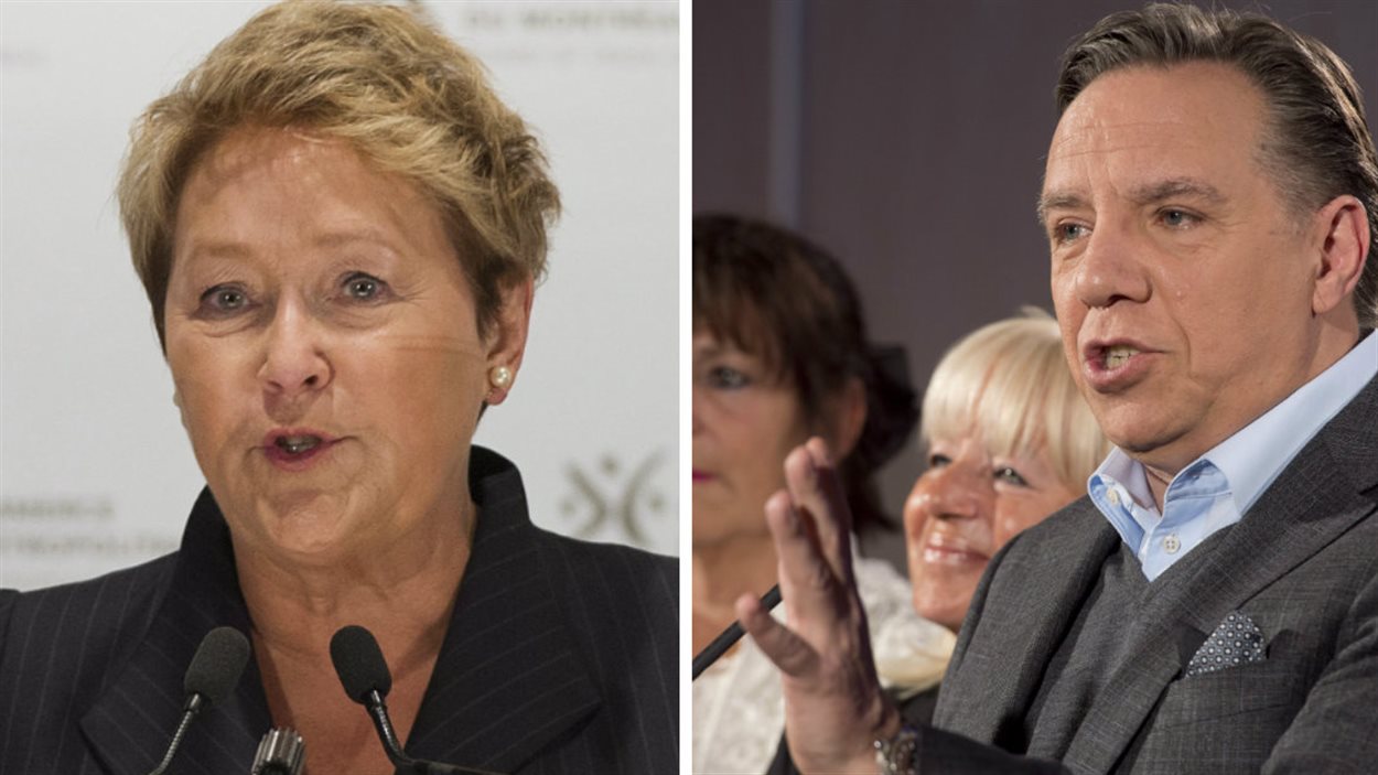 La chef du PQ, Pauline Marois, et le chef de la CAQ, François Legault
