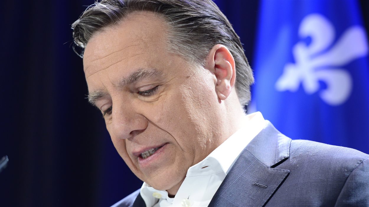Le chef de la CAQ, François Legault, mardi matin, à Montréal