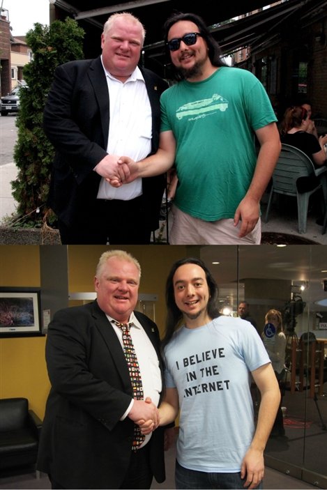 Matthew Wong, photographié aux côtés du maire Rob Ford, a perdu près de 30kg en six mois.