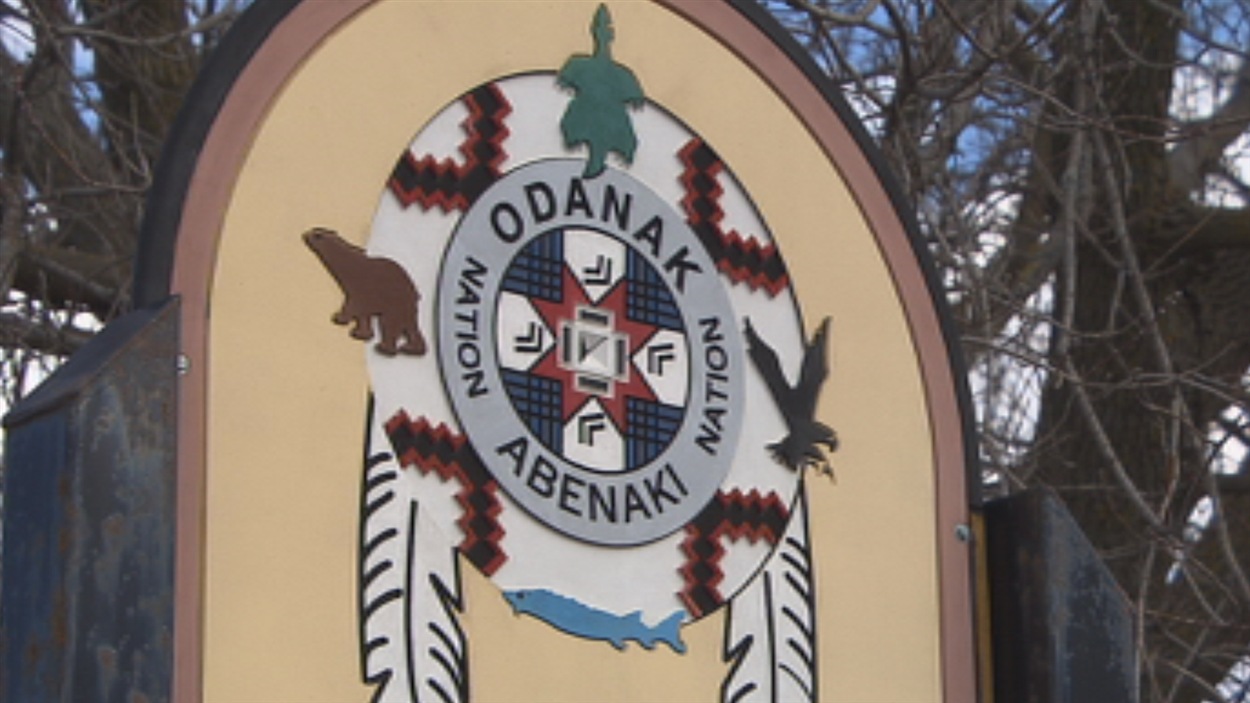 Pancarte à l'entrée d'Odanak
