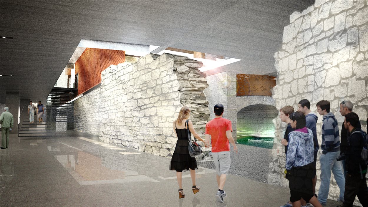Le projet de Cité d'archéologie et d'histoire de Montréal.