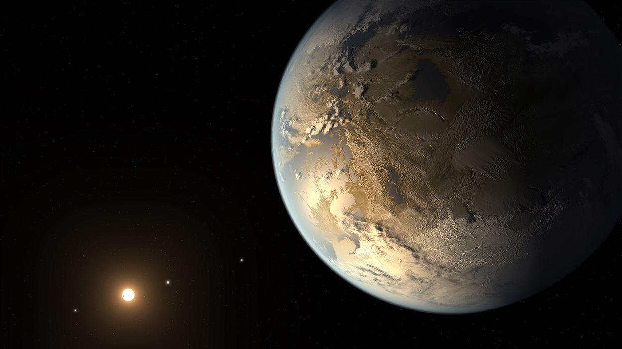 Dessin de la terre et de la planète