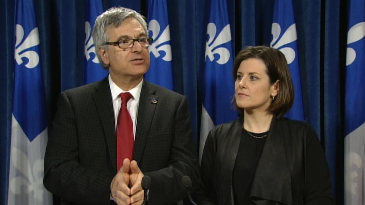 Les ministres Jean-Marc Fournier et Stéphanie Vallée