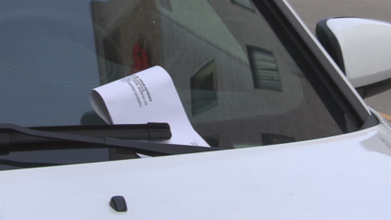 Une contravention de stationnement