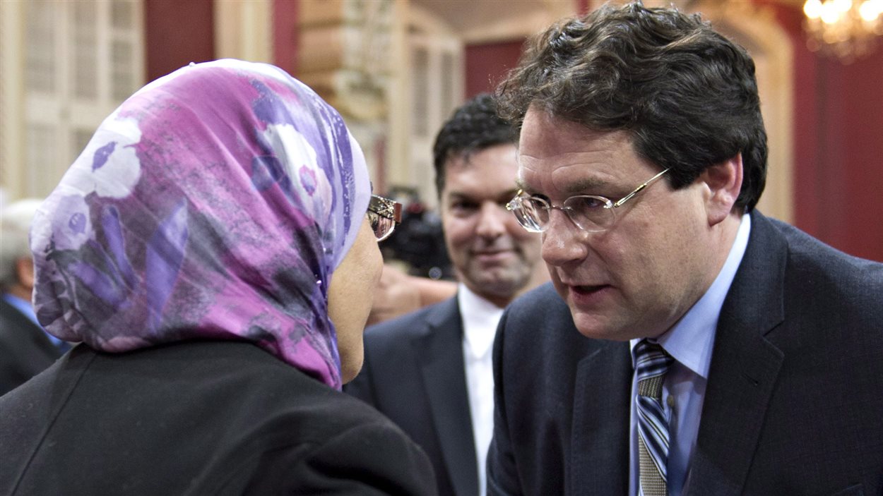 Bernard Drainville lors des audiences publiques sur la charte de valeurs, le 14 janvier 2014.