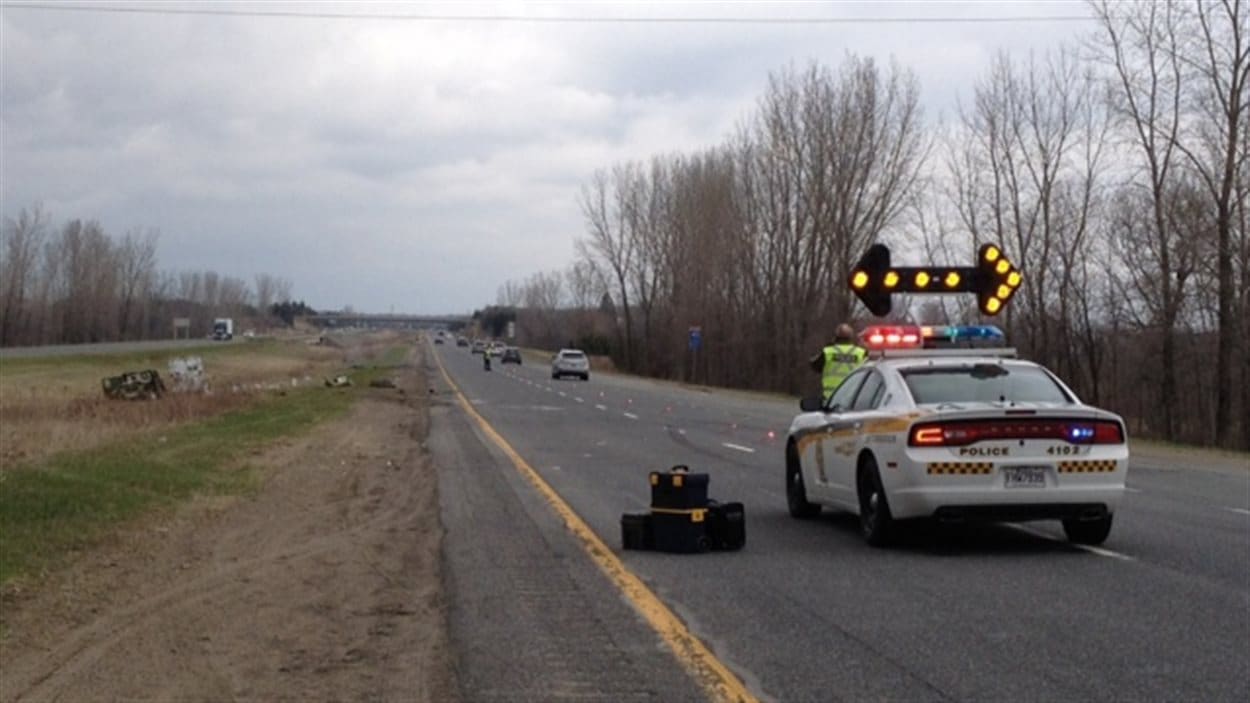 Accident sur la 40 est deux blessés RadioCanada