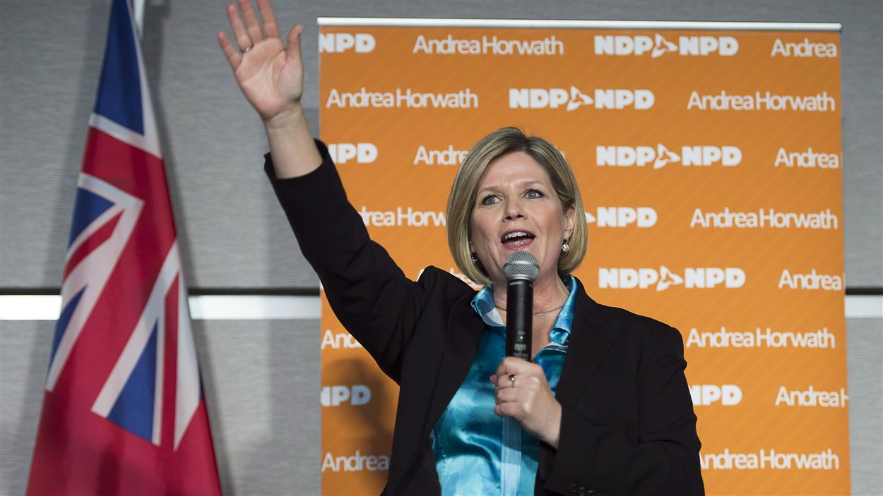 La chef du NPD Andrea Horwath