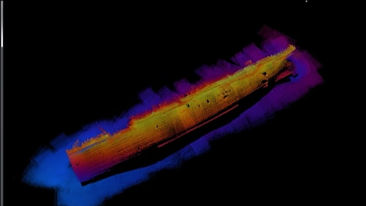 Une image de l'épave de l'Empress en 3D