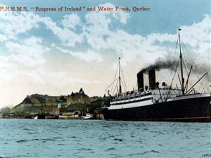 L'Empress of Ireland au port de Québec