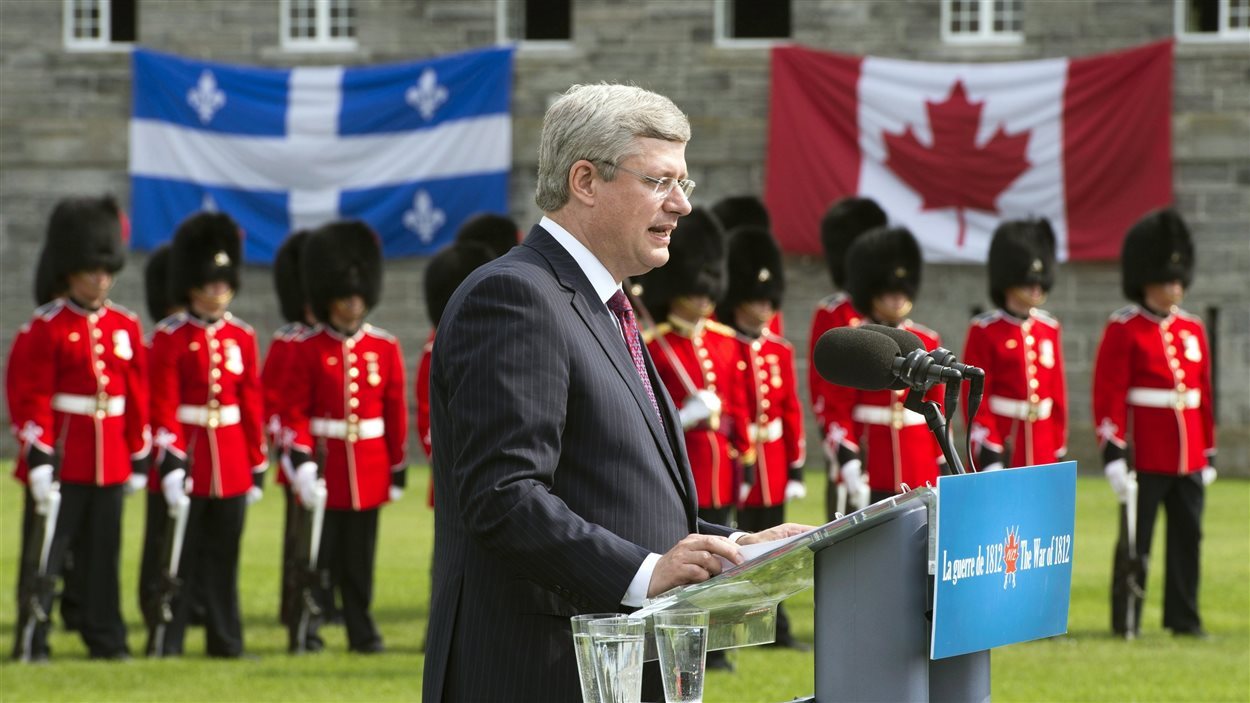 Le premier ministre Stephen Harper au Fort Lennox le 14 septembre 2012 lors des commémorations de la guerre de 1812