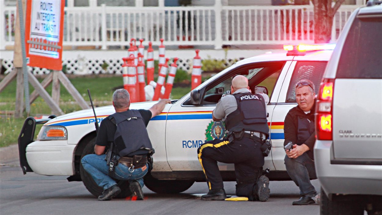 Déploiement de la police dans les rues de Moncton