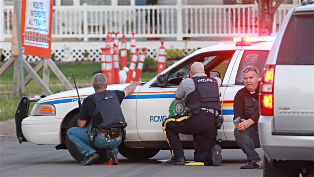 Déploiement de la police dans les rues de Moncton
