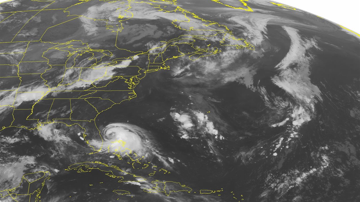 Image satellite de la tempête Arthur