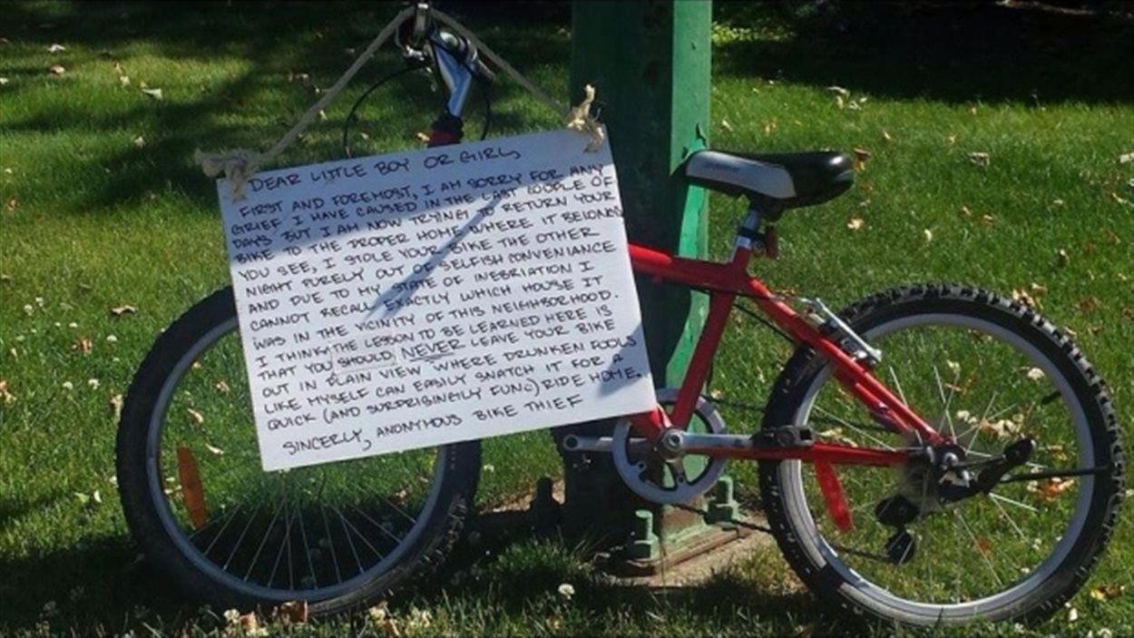 L Histoire D Un Garcon D Un Velo D Un Voleur Anonyme Et Du Pouvoir Des Medias Sociaux Radio Canada Ca