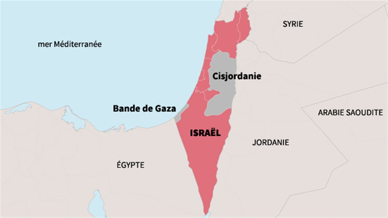 palestine carte géographique