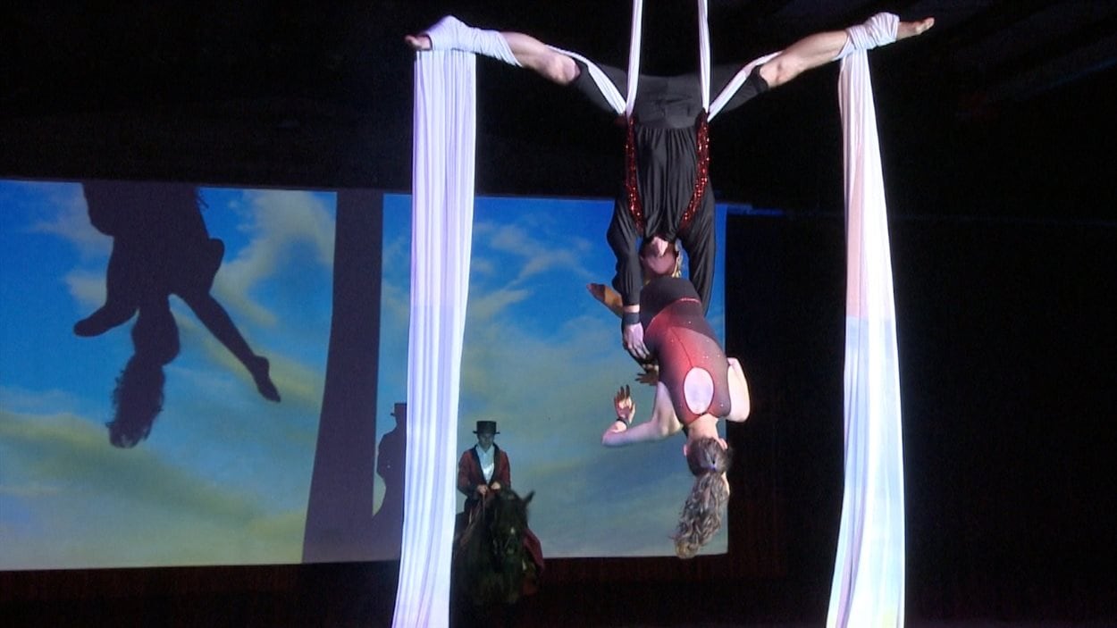 Le spectacle Opérette et Voltaire comprend de l'acrobatie et met en scène une vingtaine de chevaux.