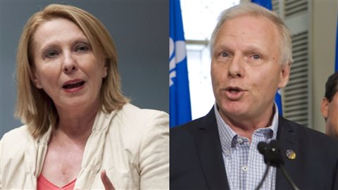 La ministre libérale Christine St-Pierre et le député péquiste Jean-François Lisée