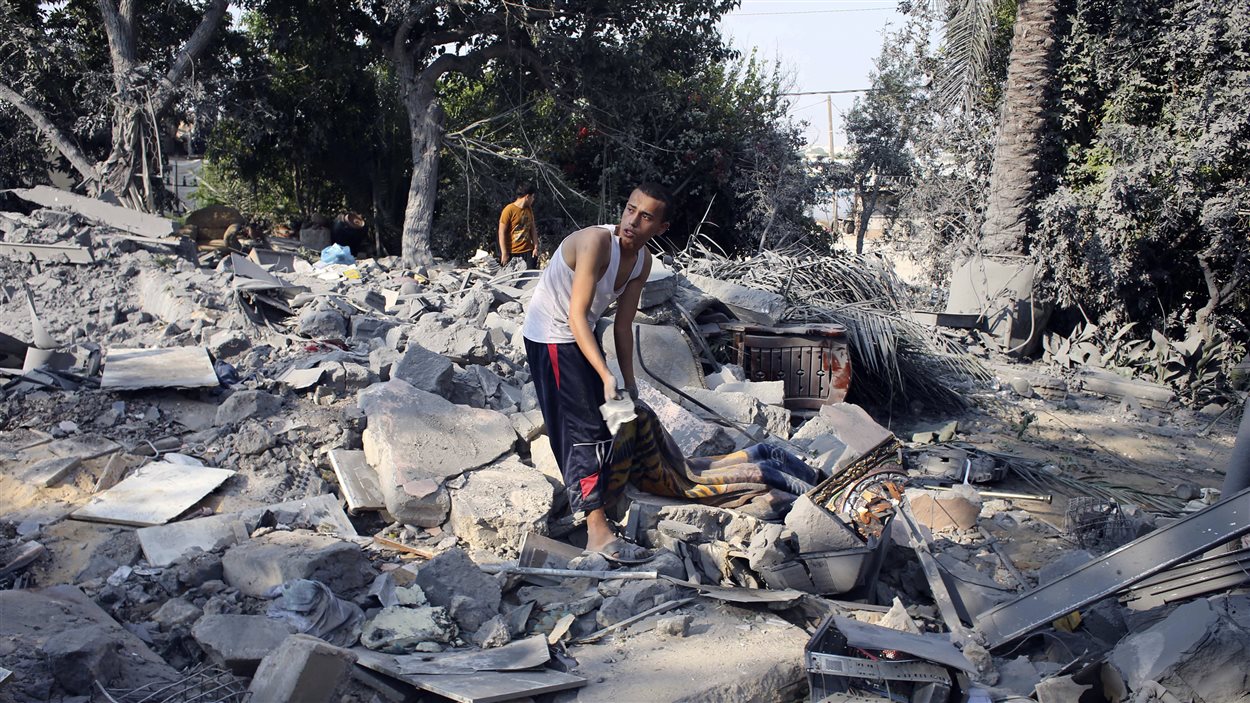 Une maison détruite à Rafah, dans la bande de Gaza, le 20 juillet 2014.