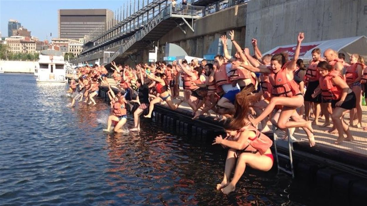Les baigneurs du Grand Splash 2014 s'en sont donné à coeur joie.