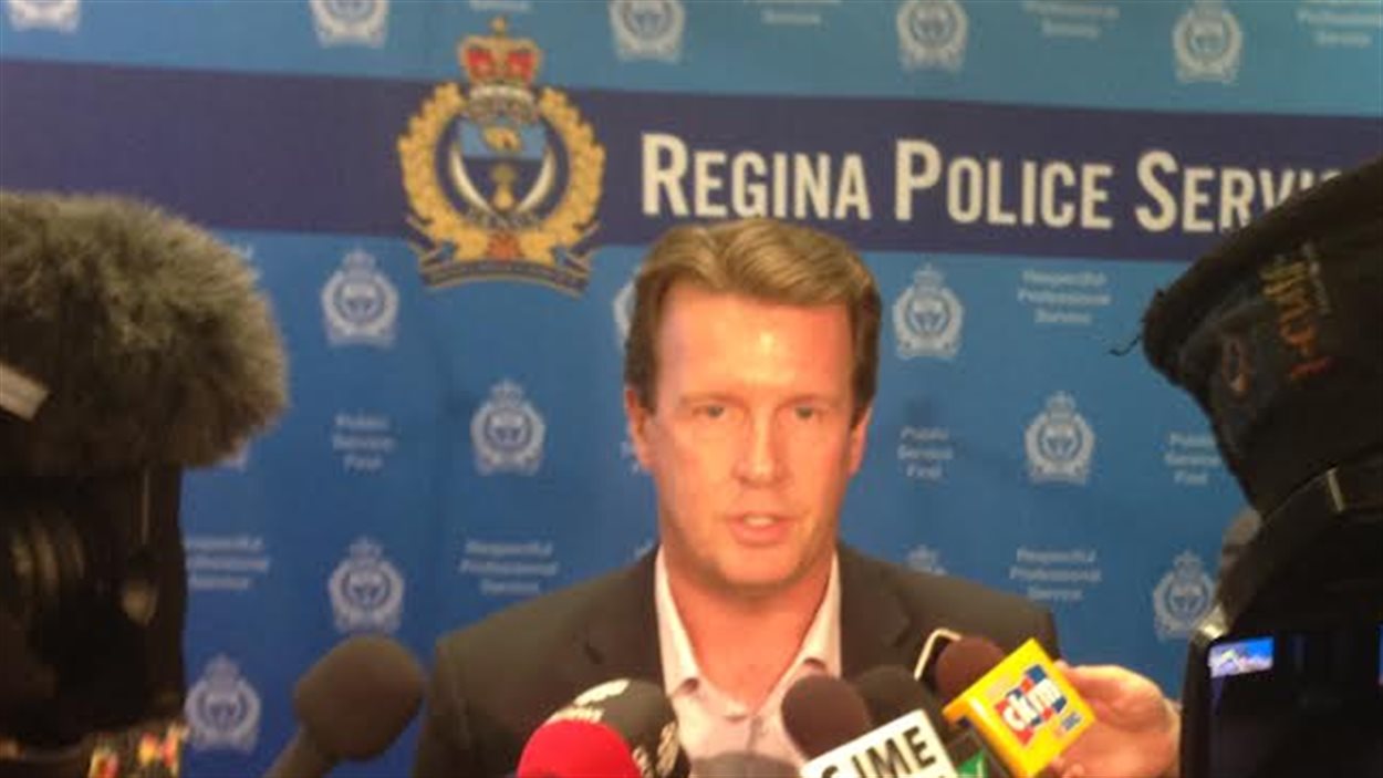 Le maire de Regina, Michael Fougere, réagit au dévoilement de l'Indice de gravité de la criminalité par le Centre canadien de la statistique juridique, le 23 juillet 2014