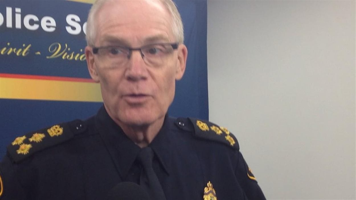 Le chef de la police de Saskatoon, Clive Weighill, réagit au dévoilement de l'Indice de gravité de la criminalité par le Centre canadien de la statistique juridique, le 23 juillet 2014.