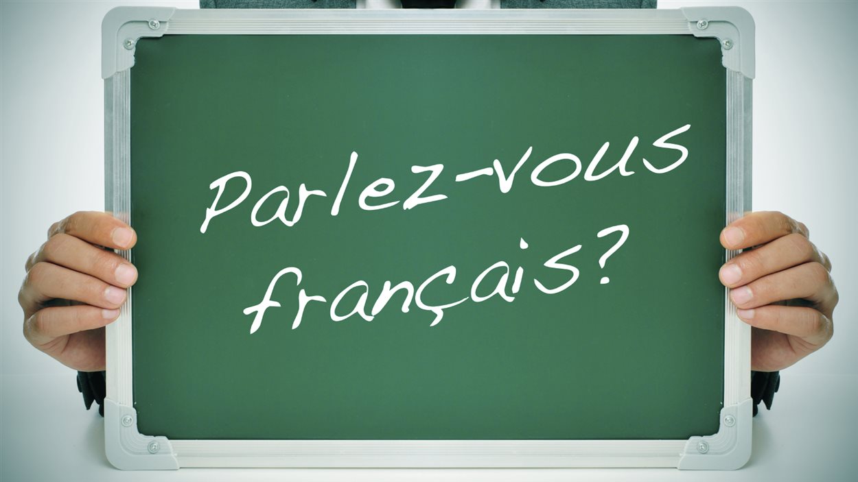 Tableau avec l'inscription Parlez-vous français?