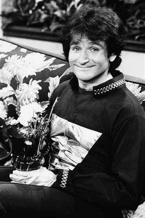 Robin Williams sur le plateau de « Mork and Mindy » à ABC en 1978.