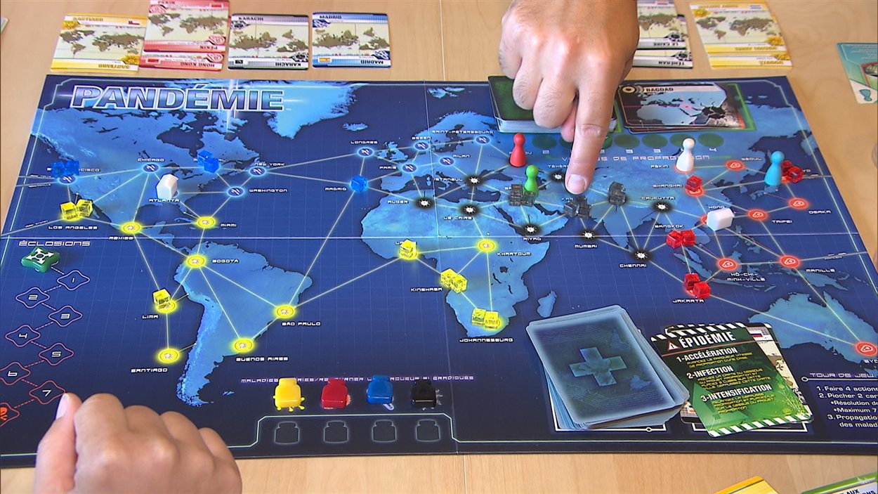 Pandémie, un jeu coopératif où les joueurs doivent sauver le monde