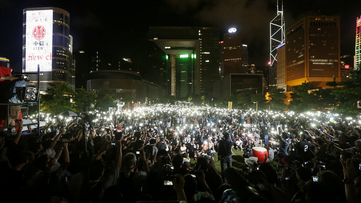 Des manifestants pro-démocratie à Hong Kong.