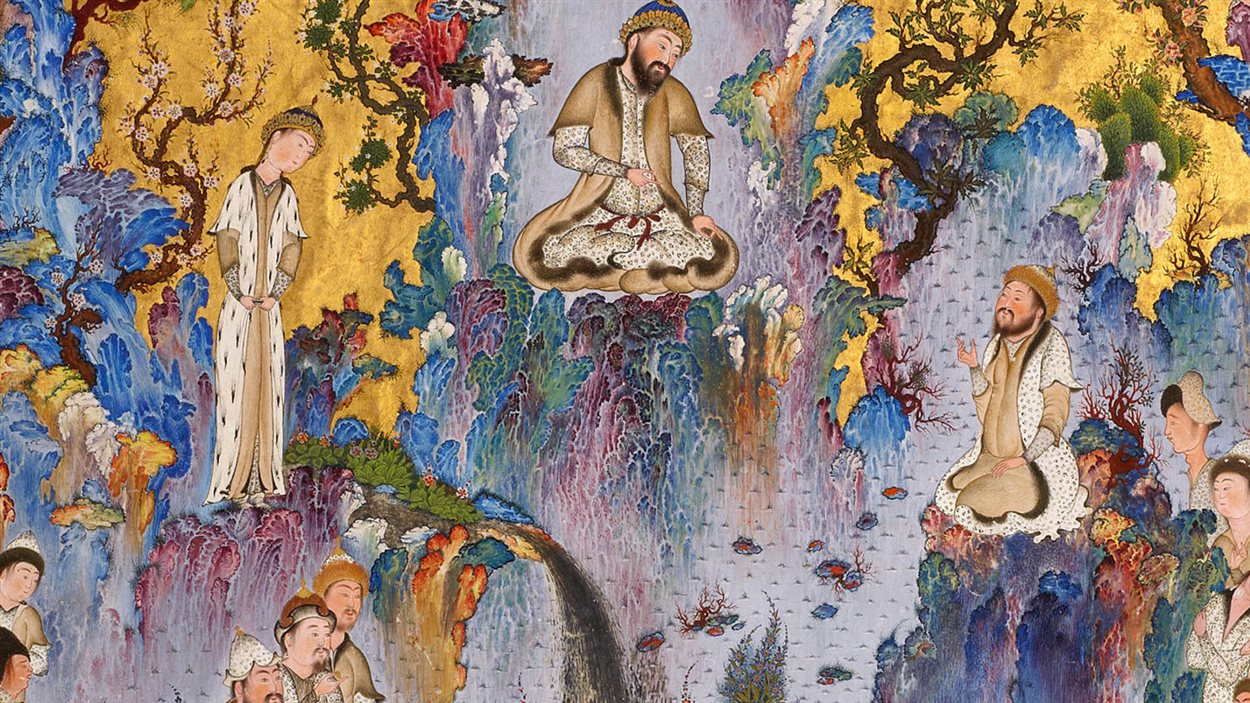 La peinture iranienne The Court of Keyomars exposée au nouveau musée Aga Khan