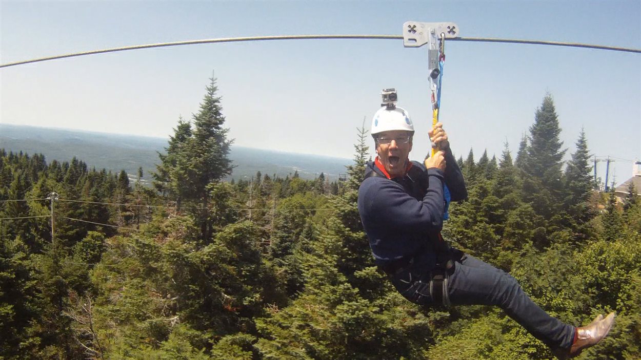 Tyrolienne au mont Tremblant