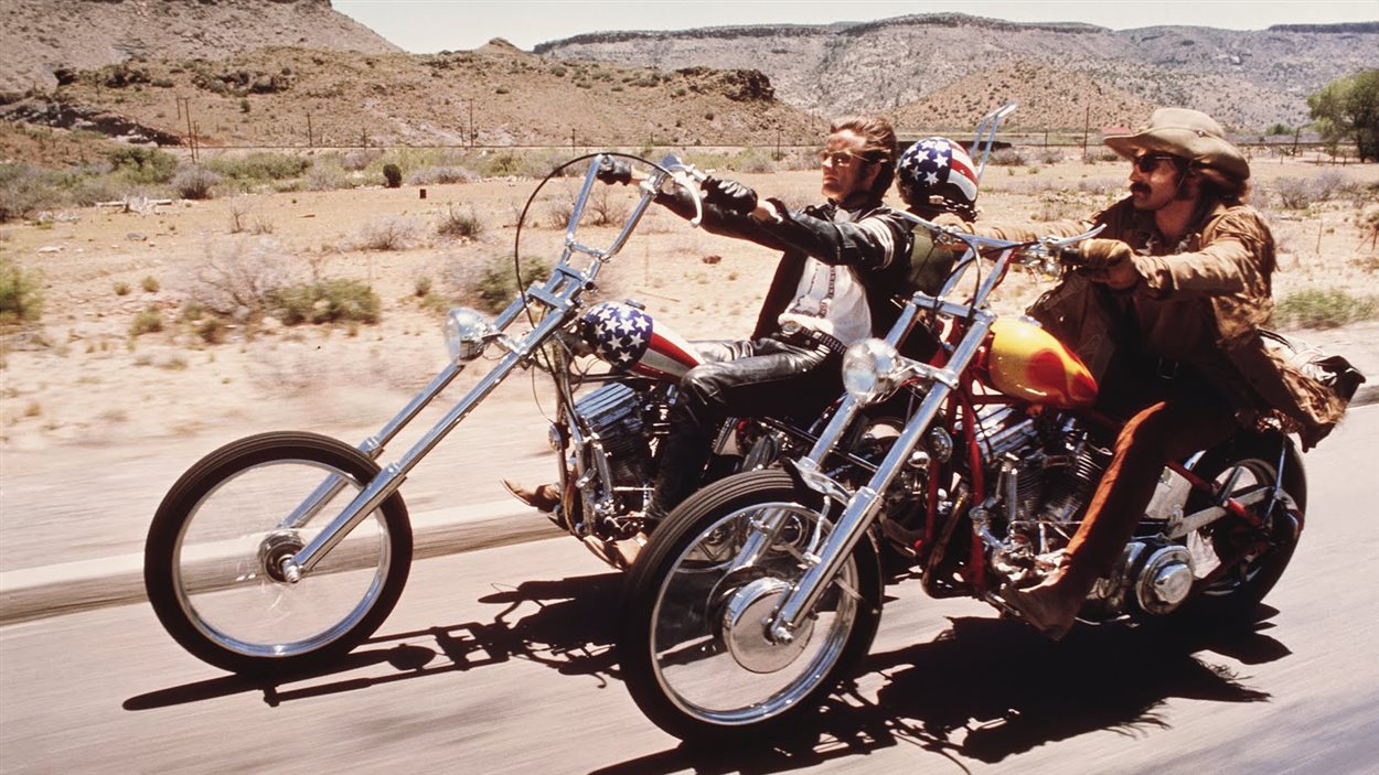 Une scène tirée du film « Easy rider » avec Peter Fonda et Dennis Hopper (1969).