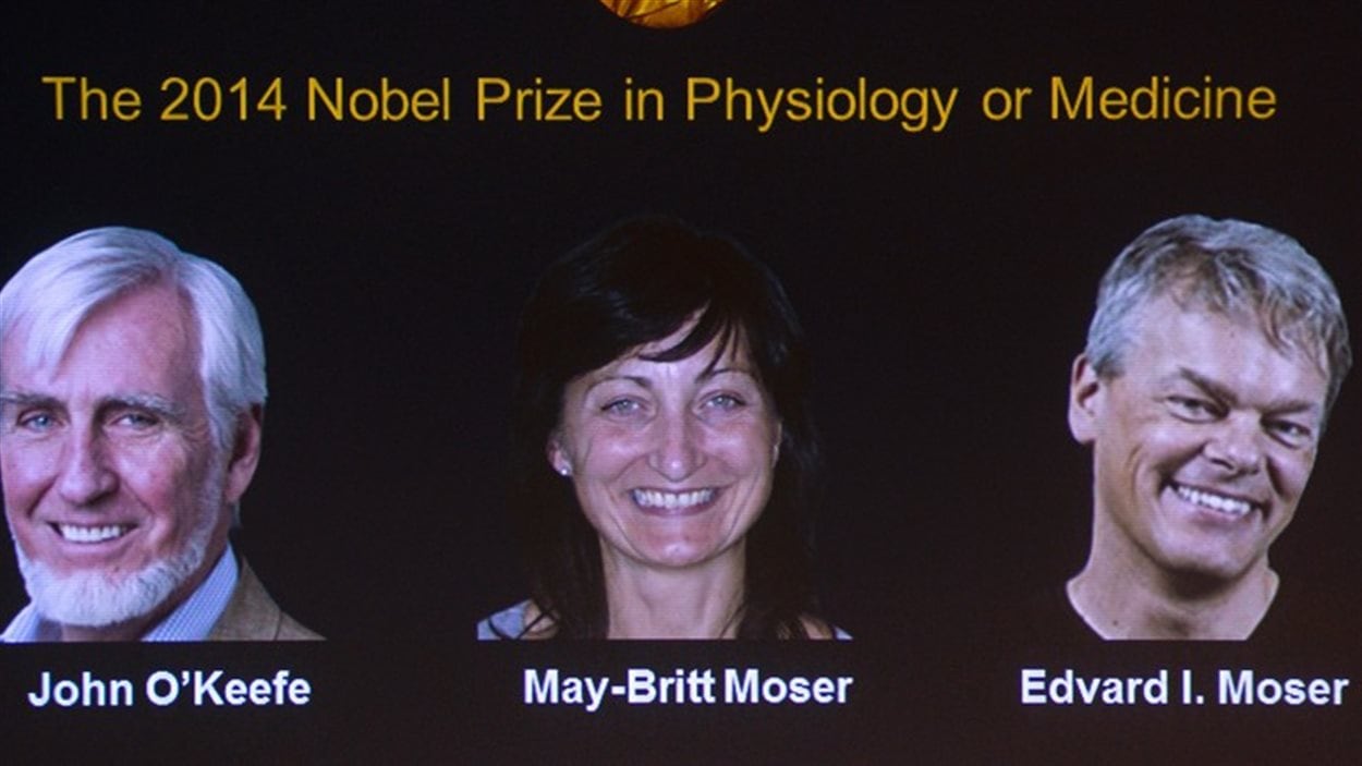 Les trois chercheurs récipiendraires du prix Nobel de médecine 2014.